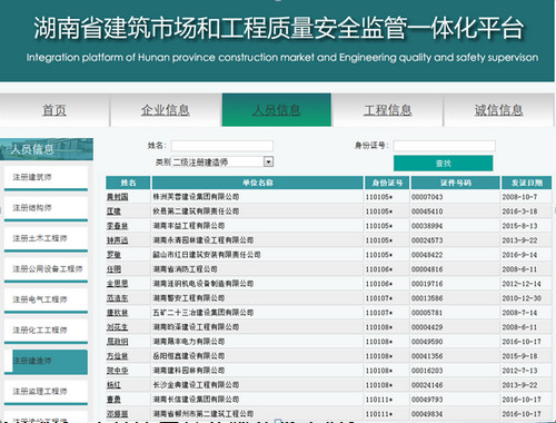 企業(yè)查詢本公司的二級建造師信息