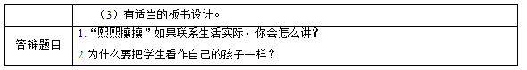 2018上半年小學(xué)語文教師資格證面試真題及答案：草蟲的村落考題回顧1