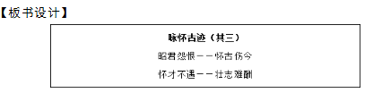 2018上半年高中語文教師資格面試真題及答案：詠懷古跡(其三)板書設(shè)計(jì)